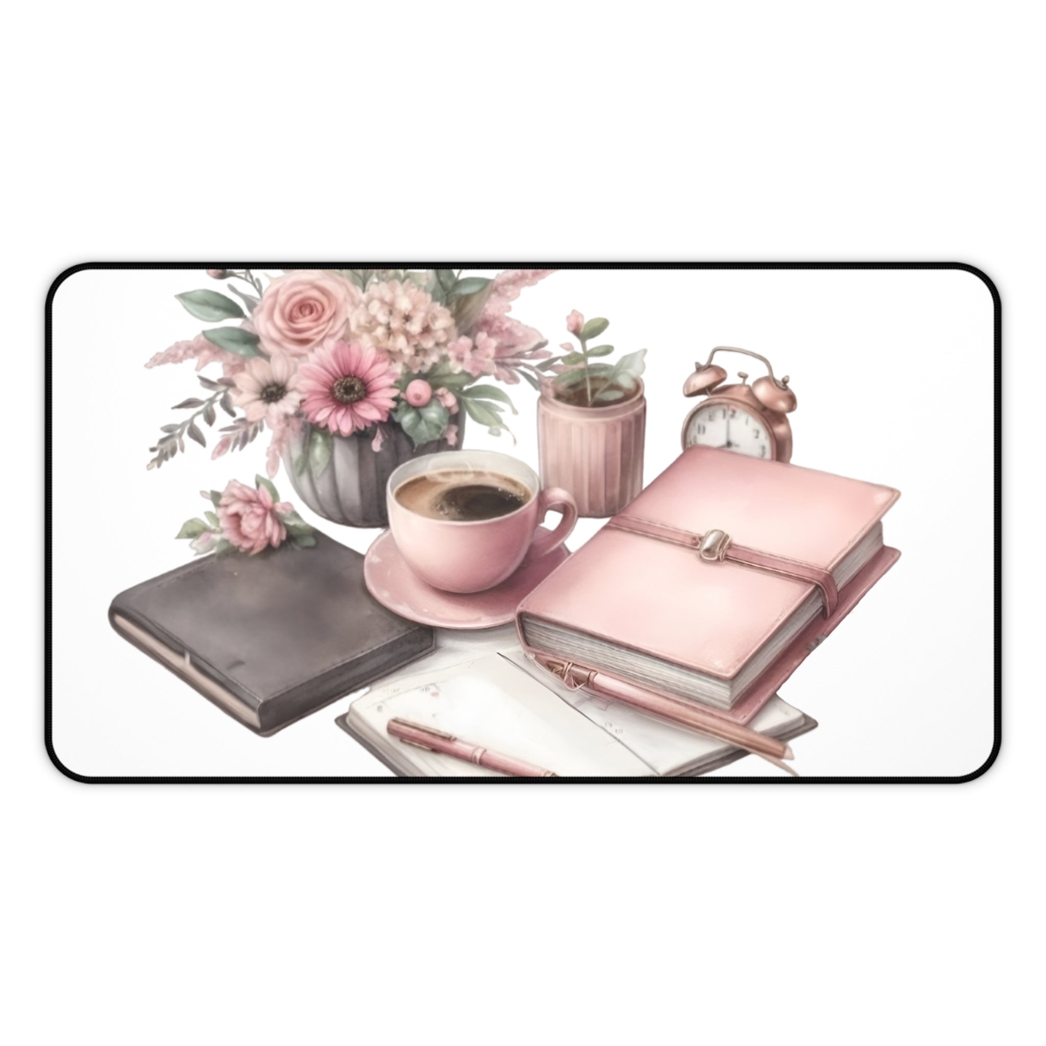 Pretty in Pink Desk Mat is a vibrant and stylish addition to your workspace. It provides a supportive surface for writing, typing, or crafting.