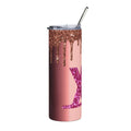 20oz Stainless Steel Tumbler — LV-Inspired Luxury Logo Design