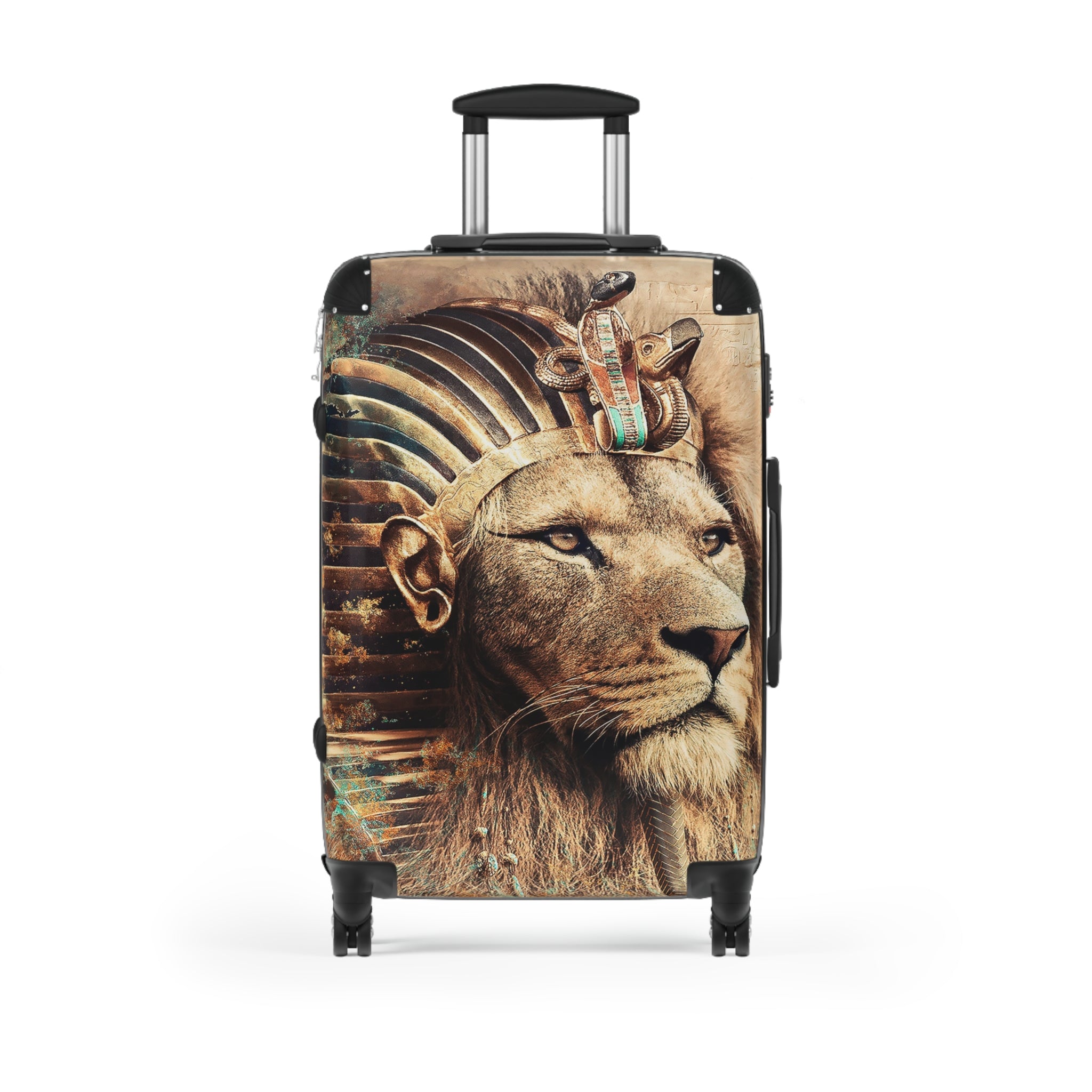 Pharaoh Lion Suitcase — Egyptian-Inspired Luggage with Regal Lion Design