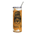 Skull Mom Messy Bun Stainless Steel Tumbler 20oz