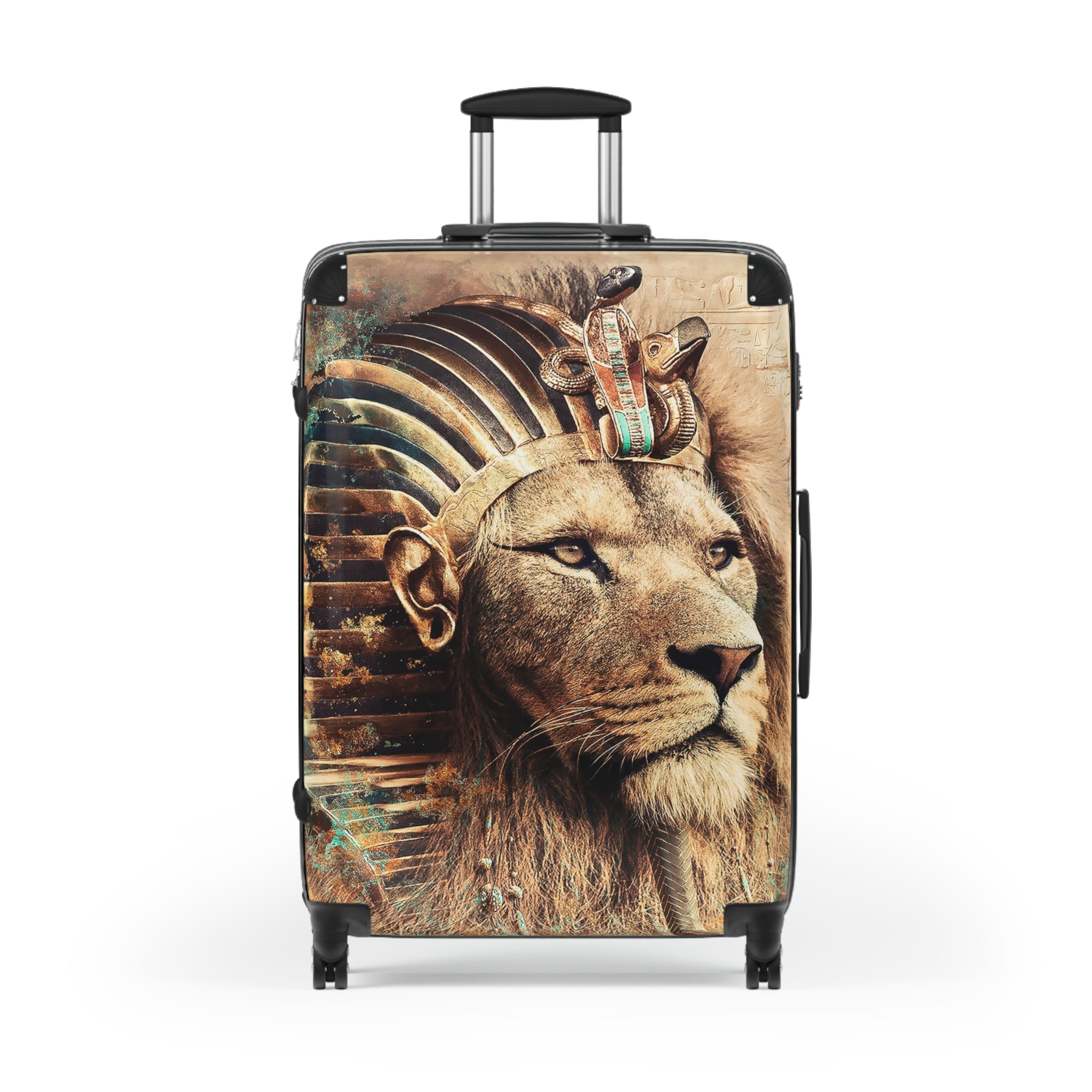 Pharaoh Lion Suitcase — Egyptian-Inspired Luggage with Regal Lion Design