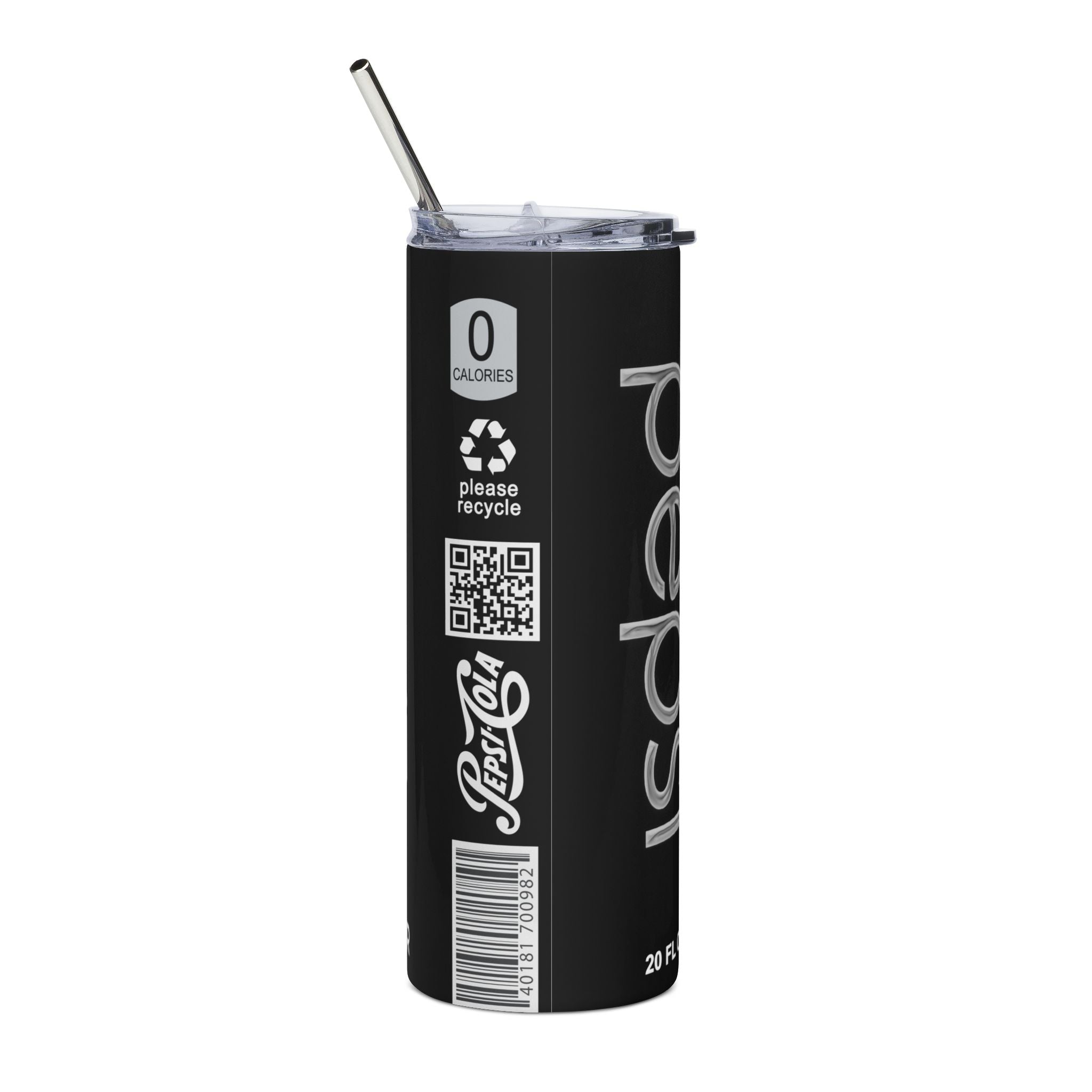 Pepsi Zero Can Stainless Steel Tumbler — 20oz Travel Cup