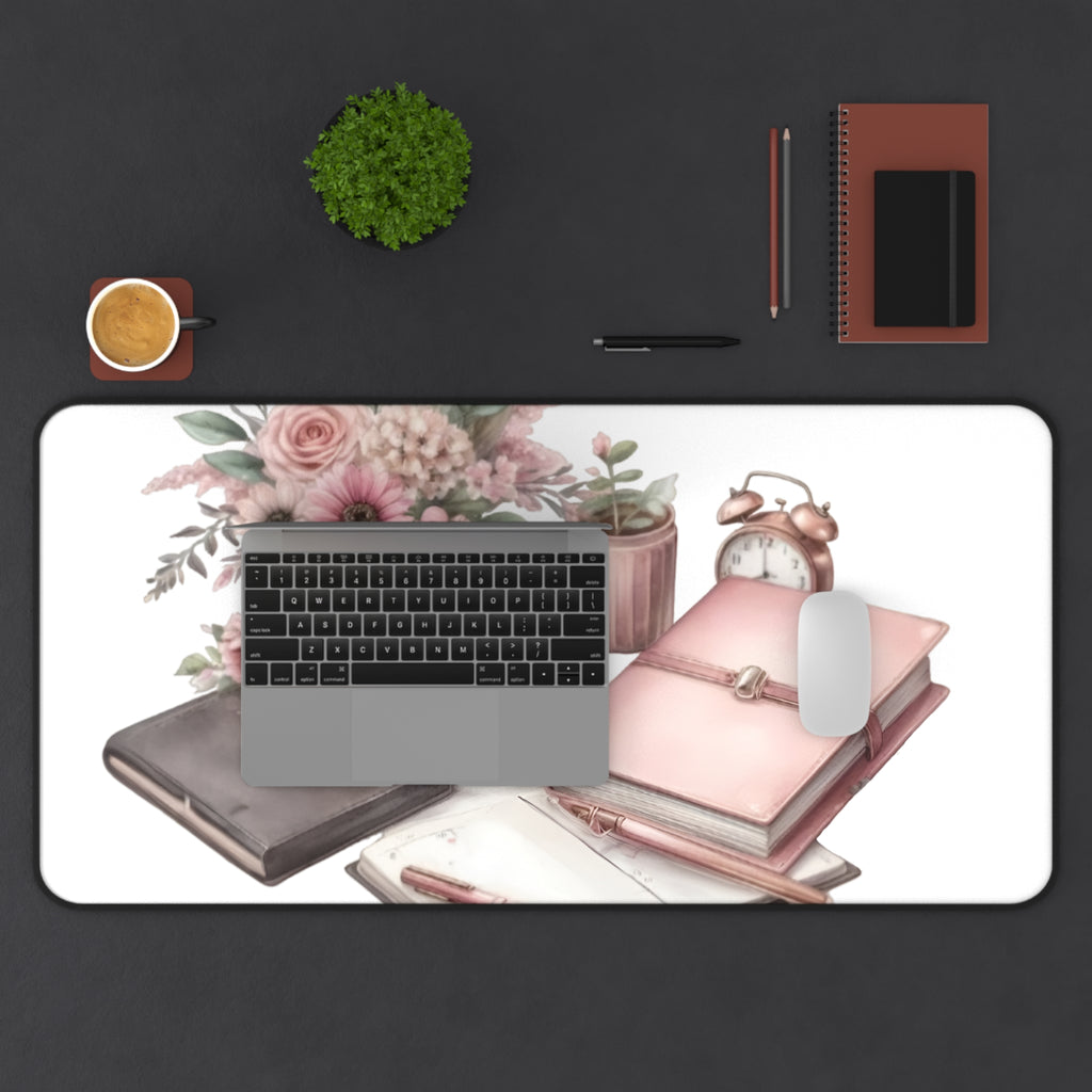 Pretty in Pink Desk Mat is a vibrant and stylish addition to your workspace. It provides a supportive surface for writing, typing, or crafting.