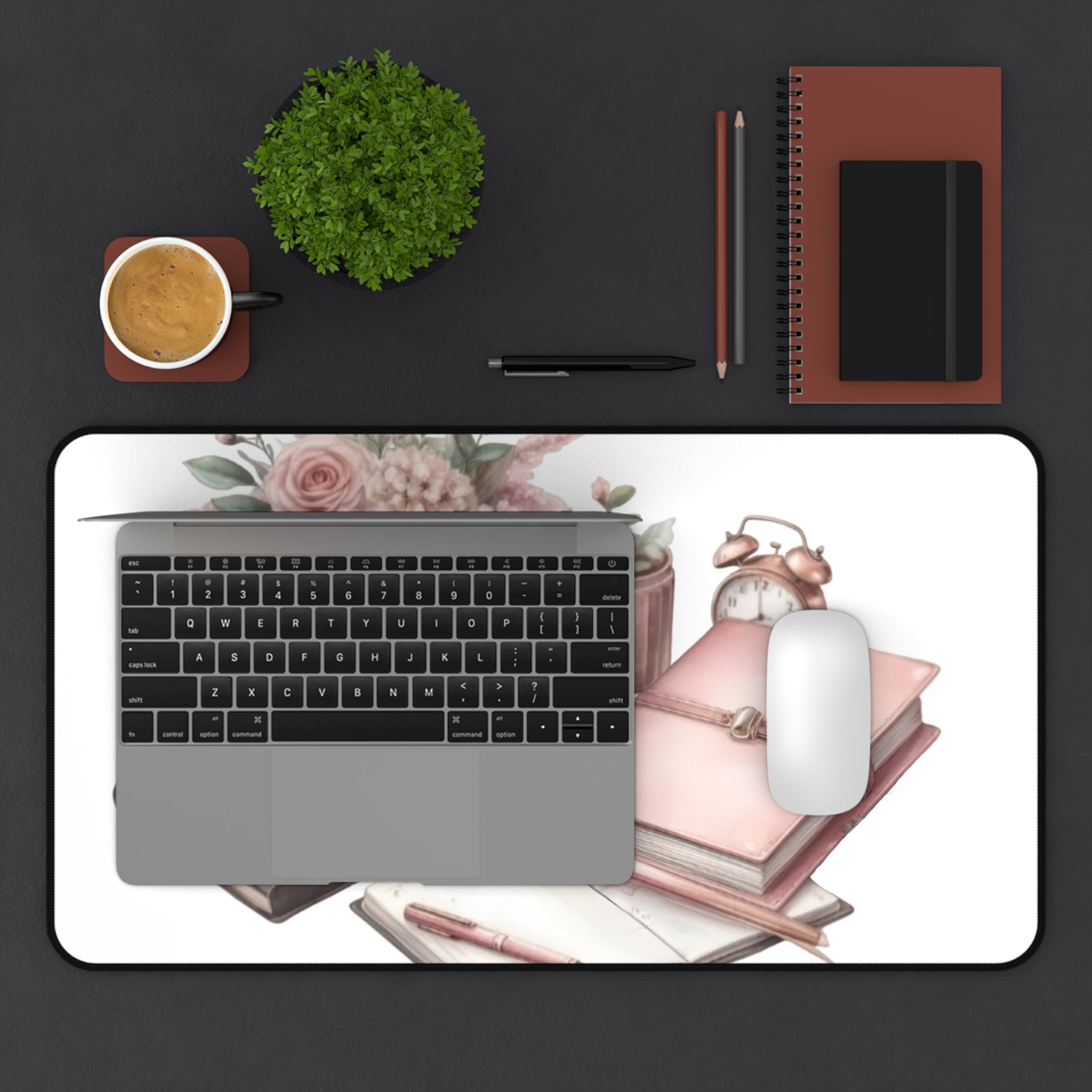 Pretty in Pink Desk Mat is a vibrant and stylish addition to your workspace. It provides a supportive surface for writing, typing, or crafting.