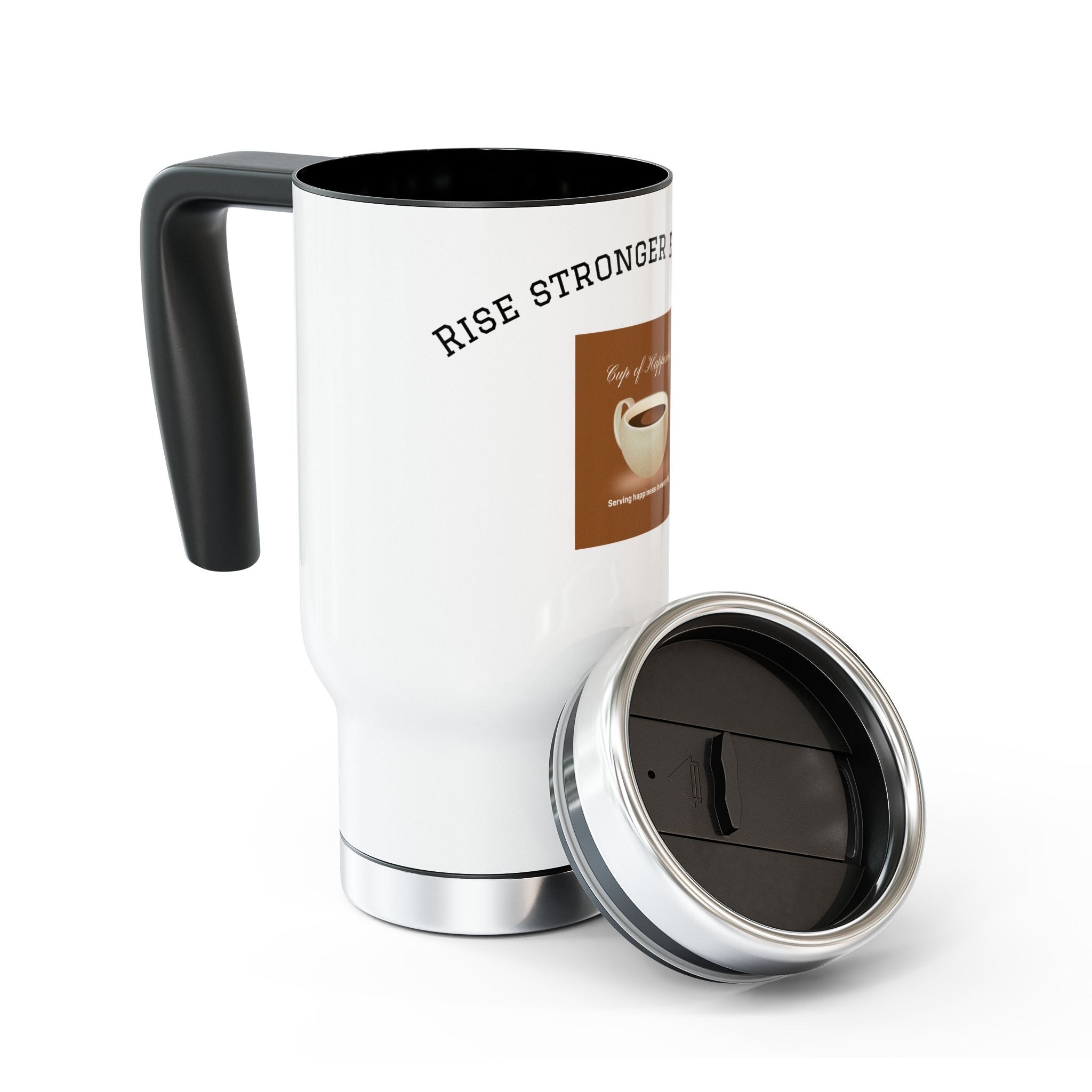 Rise Stronger Every Day Stainless Steel Travel Mug — 14oz